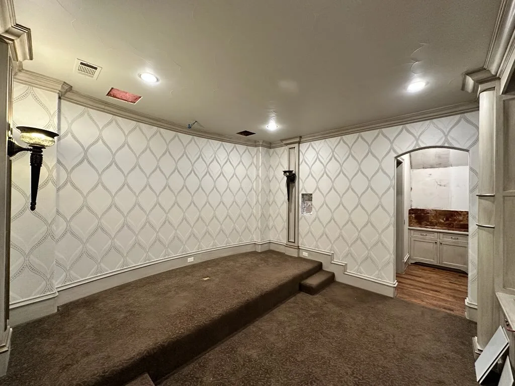 Elegant residential wallpaper installation in Indianapolis home